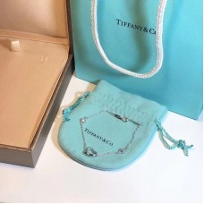 Tiffany Elsa Peretti Diamonds By The Yard Bracelet en argent pour femme à cœur ouvert