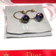 Rétro Dior Tribales Pendentif Boule Multicolore Dames Laiton Abeille Asymétrique CD Boucles D'oreilles Prix Amérique