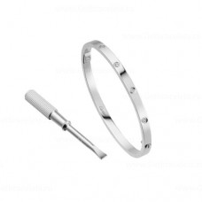 Bracelet Cartier Love SM avec 10 diamants en or blanc Bracelet Cartier Love SM avec 10 diamants en or blanc