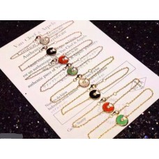 Bracelet Amulette de Cartier 7 Pierres de Couleur en Or Jaune Or Blanc et Or Rose