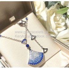 Collier BVLGARI Divas Dream Saphirs bleus et or blanc Copie