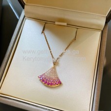 Collier BVLGARI Divas Dream Saphirs roses et or rose