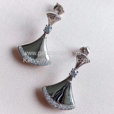 Boucles d'oreilles BVLGARI Divas Dream en argent sterling avec diamants Boucles d'oreilles BVLGARI Divas Dream en argent sterling avec diamants