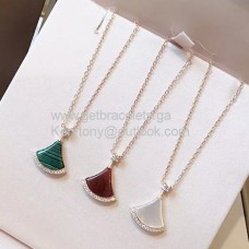 Collier BVLGARI Divas Dream noir/blanc/rouge avec or blanc et diamants