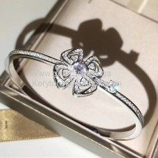 Bracelet BVLGARI Fiorever en or blanc avec pavé de diamants