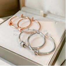 Boucles d'oreilles Bvlgari B.Zero1 or blanc/or rose avec diamants AAA