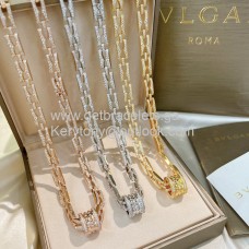 Collier Bvlgari B.Zero1 Rock Or blanc/Or rose/Or jaune avec diamants Collier Bvlgari B.Zero1 Rock Or blanc/Or rose/Or jaune avec diamants