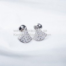 Boucles d'oreilles Bvlgari Divas Dream avec pavé de diamants en or blanc Boutique