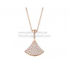 Collier Bvlgari Divas Dream avec pavé de diamants en or rose parfait