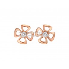 Boucles d'oreilles Bvlgari Fiorever en or rose avec 2 diamants
