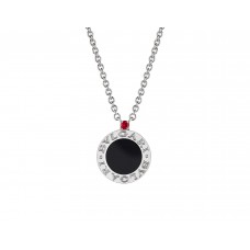 Collier Bvlgari Save the Children 10e anniversaire en argent sterling avec insert en onyx et prix rubis