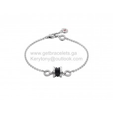 Bracelet Bvlgari Save the Children en argent sterling et céramique noire