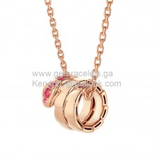 Collier Bvlgari Serpenti avec rubis en or rose
