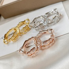 Boucles d'oreilles Bvlgari Serpenti Viper avec pavé de diamants 3 couleurs parfaites