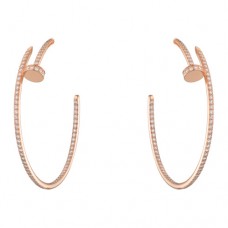Boucle d'oreille Cartier Juste Un Clou en or rose 18 carats avec diamants