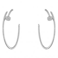 Boucle d'oreille Cartier Juste Un Clou en or blanc 18 carats avec diamants