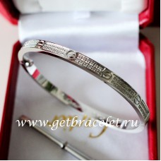 Cartier Love Bracelet SM en or blanc avec diamants