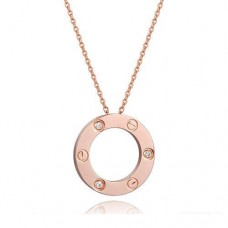 Collier pendentif Cartier Love en or rose avec 3 diamants