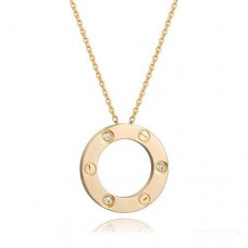 Collier pendentif Cartier Love en or jaune avec 3 diamants