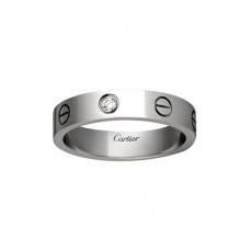 Cartier Love Wedding Band Bague d'amour en or blanc 18 carats avec 1 diamants
