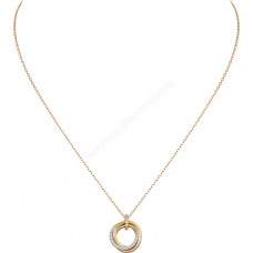 Collier Cartier Trinity Or blanc/Dieu jaune/Or rose avec diamants