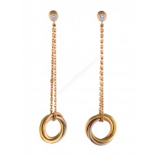Boucles d'oreilles pendantes Cartier Trinity avec diamants