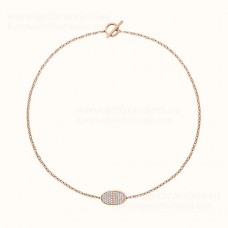 UK Chaine DAncre Verso Collier Avec Diamants Champagne