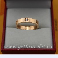 Bague Cartier Love en or rose avec 3 diamants