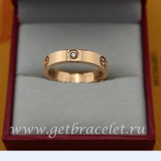 Bague Cartier Love en or rose avec 3 diamants