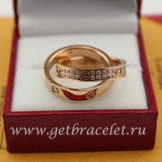 Bague Cartier Love Or rose Diamants