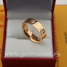 Bague Love Cartier En Or Rose Avec 3 Diamants
