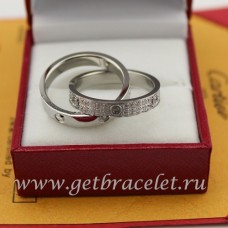 Bague Cartier LOVE Or blanc Diamants Bague Cartier LOVE Or blanc Diamants