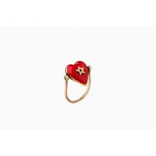 Bague rotative pour femme à motif étoile coeur rouge Dior Dioramour Or Bague rotative pour femme à motif étoile coeur rouge Dior Dioramour Or