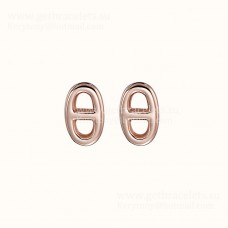 Boucles d'oreilles Hermes Chaine D'Ancre en Or Rose