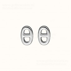 Boucles d'oreilles Hermes Chaine D'Ancre en Or Blanc