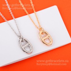 Collier Hermes Chaine D'Ancre Or Rose/Argent Collier Hermes Chaine D'Ancre Or Rose/Argent