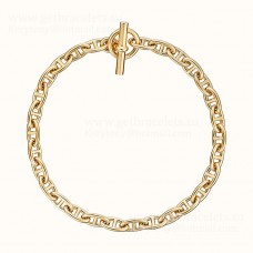 Hermes Chaine DAncre Collier Grand Or Jaune/Or Blanc