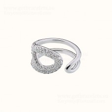 Hermes Chaine Dancre Punk Ring Or Blanc avec Diamants Vente Hermes Chaine Dancre Punk Ring Or Blanc avec Diamants Vente