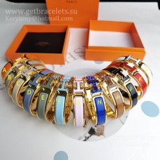Bracelet en émail Hermes Clic Clac H avec matériel plaqué palladium PM 12 mm Prix