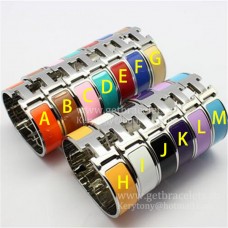 Bracelet Hermes Clic Clac HH en émail multicolore en or blanc MM 18MM Joaillerie fine Bracelet Hermes Clic Clac HH en émail multicolore en or blanc MM 18MM Joaillerie fine