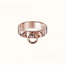 Hermes Collier de Chien Bague en Or Rose Bijoux