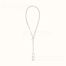 Hermes Ever Chaine DAncre Long Collier Or Rose/Argent