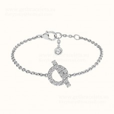 Hermes Bracelet Finesse Or Blanc Avec Diamants Paris Week Unique Femme Bijoux