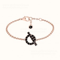 Bracelet Hermes Finesse en or rose et pierres précieuses spinelles noires Soldes Bijoux Femme Bracelet Hermes Finesse en or rose et pierres précieuses spinelles noires Soldes Bijoux Femme