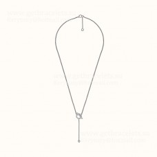 Collier Hermes Finesse Lariat avec diamants or rose/argent Collier Hermes Finesse Lariat avec diamants or rose/argent