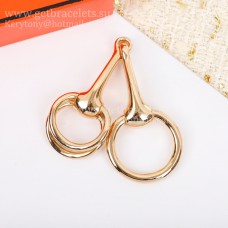 Bague/boucle d'écharpe Hermes Mors en or rose