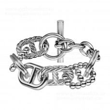 Bracelet Hermes Chaine DAncre en Argent Massif Nice Prix