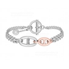 Hermes Bracelet Farandole En Argent Avec Or Rose Femme Bijoux
