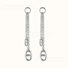 Boucles d'oreilles Hermès Farandole en argent massif