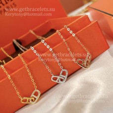 Collier Hermes Farandole Avec Diamants Argent/Or Jaune/Or Rose Collier Hermes Farandole Avec Diamants Argent/Or Jaune/Or Rose